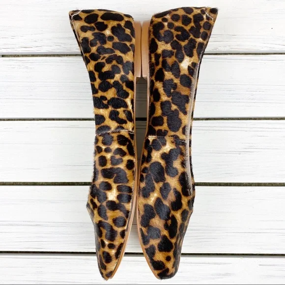 NEW LFL Leopard Animal Print Calf Hair Sloop Flats - Picture 4 of 9